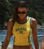 Top Estético Retrô Europeu e Americano Amarelo Camiseta de Verão Padrão de Letras Bordadas Manga Curta Barriga de Bebê Sexy Rua