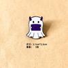 Broche de fantasma pequeño, alfiler de calabaza, insignia de metal japonesa, decoración de Halloween, accesorios para bolsos y ropa para hombres y mujeres