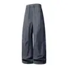 Calças Táticas Masculinas Estilo Americano, Marca Tendência Primavera e Outono, Calças de Trabalho Retas Largas, Calças de Pernas Largas Softshell Espessado para Uso Externo Tático