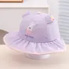 Chapéu de Pescador Infantil de Secagem Rápida de Verão Super Fofo de Morango Coelho Meio Tela Chapéu de Proteção Solar Transfronteiriço Princesa Loli Chapéu de Aba Larga