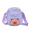 Bolsa Pequena Transversal Fofa de Alta Qualidade Explosiva de Primavera e Verão para Meninos e Meninas, Mochila de Ombro Leve para Bebê com Estampa de Desenho Animado de Capivara