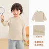 Kaka Panda roupas infantis camiseta de manga comprida para meninas, camisa base de outono para meninos, top casual de outono para bebê, moderno
