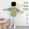 Pijama Infantil Liquidação Classe A Roupa de Casa para Meninas Conjunto de Malha Curta Algodão Bambu para Bebê Primavera e Verão Segurança Classe A