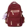 Mochilas Escolares para Alunos do Ensino Fundamental e Médio, Grande Capacidade, Unissex, Mochilas para o Dia a Dia com Compartimento para Notebook, Tecido de Nylon, Mochilas Casuais Simples