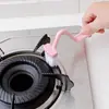 Escova de Vaso Sanitário Japonesa em Forma de S para Casa Limpeza Sem Canto Morto Escova Curva Escova de Limpeza para Fogão de Cozinha Montada na Parede Sem Perfuração