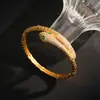 Pulsera con Forma de Serpiente Chapada en Oro Real de 18 Quilates con Circonita Pulsera de Moda Simple Retro Europea y Americana Joyería de Lujo Ligero de Alta Gama para Mujeres
