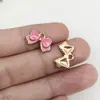 Chaveiro Pingente Laço Rosa Doce Pingente Pingente para Pulseira DIY Colar Acessórios de Roupa Acessórios de Liga
