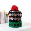Cross-border outono e inverno moda Natal Natal chapéu LED lâmpada malha chapéu colorido luminoso adulto quente com boné de bola