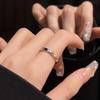Anillo elegante y frío, ligero, de lujo, abierto, para mujer, diseño de nicho, anillo de dedo de alta calidad, anillo simple y elegante que combina con todo.