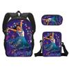 2021 Nueva Mochila Escolar Mágica Full House para Estudiantes Mochila de Poliéster Mochila Creativa Cómoda Bolso Estampado Estuche para Lápices