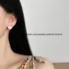 Pendientes de Cristal de Color con Forma de Rombo Estilo Retro Francés para Mujer, Sencillos y Únicos con un Diseño Distintivo