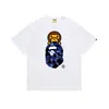 Camiseta estilosa japonesa da marca Ape Kikai Maneki Neko de manga curta para homens e mulheres, adolescentes, moda de rua e campus, camiseta juvenil de manga curta