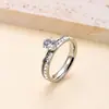 Anillos de Acero Inoxidable de Venta Caliente Transfronteriza con Seis Garras y Diamantes para Parejas, Moda y Joyería de Acero de Titanio de Alta Gama Fábrica Mayorista