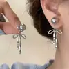 Presilhas de Orelha Estilo Coreano Sem Furo, Brincos com Design Estiloso para Mulheres, Presilhas de Osso da Orelha com Borboleta e Pérola de Franja Longa, Alto Padrão