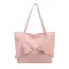 2026 Nuevo Estilo Coreano Moda Lunares Bolso de Mano de Lona Bolso Tote Lazo Commuting Bajo el Brazo Hombro Único Bolso de Moda