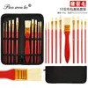 Set de Pinceles de Lienzo de Gama Alta Transfronterizo, Serie Completa de 24 Piezas de Pinceles para Lienzo, Pinceles de Pintura de Madera y Nylon, Pinceles de Pintura