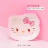 Sanrio Hello Kitty Vajilla Infantil Mesa para Niños Hogar Bol para Comida de Bebé Plato con Compartimentos Impermeable Antiescaldados Forma de Plato Taza de Leche