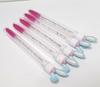 Cepillo para Pestañas de Tubo de Ensayo Transfronterizo Orejas de Conejo Desechable Color Cristal Varilla Cepillo para Pestañas Peine para Cejas Herramienta de Belleza para Pestañas