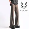 Pantalones Elegantes de Otoño e Invierno con Caída Color Sólido corte limpio Pantalones Micro-acampanados Pantalones de Traje Casual de Gama Alta de Negocios Tiro Medio