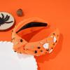 Diadema Blanca de Cabeza de Fantasma Nueva Europea y Americana Tejido Ancho Nudo de Gama Alta Fiesta Festividad Carnaval