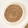 Esterilla Aislante de Juncia Redonda Paja Doble Hilo Antiescaldado Posavasos Esterilla para Tazón Esterilla para Olla Hogar Creativo Decorativo Esterilla de Placa de Paja