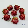 Flor Artificial Artesanal de Borde Quemado Copo de Nieve Rosa Rosa de Borde Pequeño Quemado Guirnalda de Estilo Europeo Decoración de Caja de Regalo