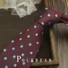 Gravata Marrom Retrô Listrada com Flores Estilo Coreano Amarrada à Mão para Homens Britânica 8cm Formal Anfitrião Negócios Casamento Noivo