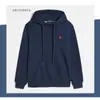Sudadera de Manga Larga Rl Primavera y Otoño Transfronteriza para Hombre Casual Color Sólido Logo de Caballo Bordado Sudadera Cardigan con Cremallera Ropa para Hombre y Mujer
