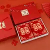 Conjunto de toalhas de rosto para casamento em caixa de presente, pacote com duas unidades, lembrancinha para casal recém-casado, presente de noivado com logotipo.