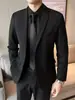 Chaqueta de Traje Ajustada para Hombre, Elegante Ropa Casual de Negocios Formal, Traje Guapo para Padrinos de Boda, Blazer Pequeño
