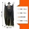 Chapéu de Halloween com fantasma e caveira pendurados, adereços de decoração de cena de terror para salas de fuga, casas mal-assombradas e bares