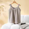 Roupa de casa feminina de crepe de algodão puro com estampa distribuída, manga curta e calça comprida para primavera e verão, pijama casual solto e confortável para casa