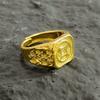 Anillo grande para hombre, joyería vietnamita chapada en oro Seiko Craft, anillo abierto grande para hombre, venta al por mayor