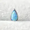Liga de titânio F-136 cravejada com brincos de gota d'água Aobao Titânio G23 novo com rosca interna Brincos de última gota de Opala