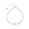 Pulsera de plata de ley 925 con perla de plata rota para mujer, pulsera de lujo ligero de alta calidad para amigas, regalo 520 para novia