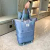 Esenciales de Viaje, Ruedas Universales, Bolsa de Almacenamiento Plegable para Viaje, Bolsa de Almacenamiento para Ropa, Bolsa para Empacar Mudanzas, Bolsa de Equipaje para Distancias Cortas