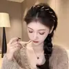 Tiara de Fita para Amarrar o Cabelo, Presilha de Cabelo Diária de Coroa Alta, Acessório de Cabelo Trançado, Tiara para Amarrar Cabelo
