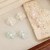 Brincos de Tarraxa Flor de Pérola Vazada Minimalista Agulha de Prata, Modernos, Luxo Leve, Elegantes, Delicados, Doces, Design Coreano de Nicho