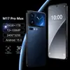 Smartphone Android M17 Pro Max Novo Produto Transfronteiriço Tela Grande de 7,3 polegadas 16+1TB Celular Fábrica de Origem