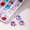 Accesorios para Uñas Multifacéticos de Alta Calidad Rhinestones Cuadrados Gruesos Súper Brillantes 8MM Cristal de Vidrio Pedrería Grande Accesorios para Apilar Uñas