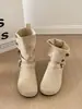Botines planos elegantes y versátiles para mujer, cómodos y perfectos para otoño/invierno 2026, una bota vaquera versátil estilo Western