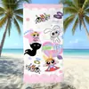 Toalla de Playa de Microfibra de Las Chicas Superpoderosas Secado Rápido y Absorbente de Agua Toalla de Baño para Nadar Infantil Portátil para Viajes Tamaño Grande
