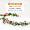 Rosa artificial videira flor artificial rattan ar condicionado tubulação revestimento sala de estar teto decoração plástico Vine flor artificial Videira