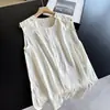 2026 Nuevo Estilo Estilo Chino Jacquard Sin Mangas Camiseta Top Nuevo Estilo Chino Tencel Top Corto Para Mujer Al Por Mayor H08HT2690
