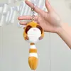 Bolsa mensageiro de celebridade da internet pingente de margarida ovelha branca pequena chaveiro de ovelha de pelúcia criativo pingente de bolsa atacado
