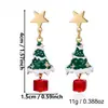 Brincos da Série de Natal Transfronteiriça Europeia e Americana Floco de Neve Guirlanda Árvore de Natal Sino Pingente Ano Novo Festa Festival Acessórios Femininos