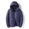 Comercio Transfronterizo Bestseller Perenne Unisex Ligera con Capucha de Plumas Algodón Chaqueta Abrigo de Hombre Otoño e Invierno Chaqueta Casual