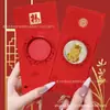 Adesivos de Telefone Dourados para Riqueza Imediata, Ano Novo Dourado Ano do Cavalo Caixa de Presente Envelope Vermelho Conjunto, Gato da Sorte Flocos de Ouro Presente Atacado