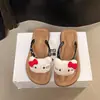 Chanclas de Playa de Dibujos Animados Lindas 2026 Estilo de Nicho Nuevas Antideslizantes Sandalias de Tira de Gatito para Niñas Verano