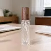 Frasco decant de perfume em estoque, frasco spray de amostra portátil de 12ml, frasco de vidro tipo spray de 10ml com tampa de madeira, frasco vazio substituível